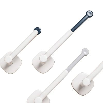 China L-Type Retractable No-hole Wall Stick Directional Railless Hook Squishy Bathroom Squishy Toilet Kitchen Hanger Hook for sale