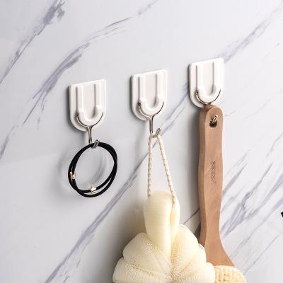 China Wall Viable Plastic Magic Hooks Self Adhesive Display Picture Sticking Hooks For Bathroom And Kitchen Use for sale