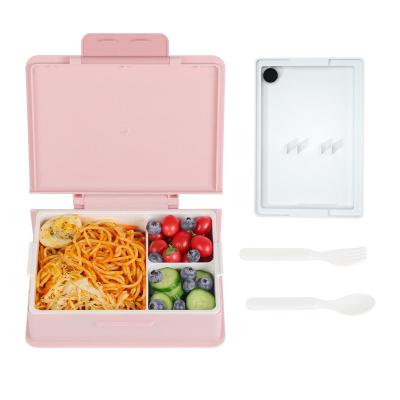 China 2021 New Sustainable Plastic Compartment Lunch Box Office Worker Bento PP Insulated Lunch Box For Kids School for sale