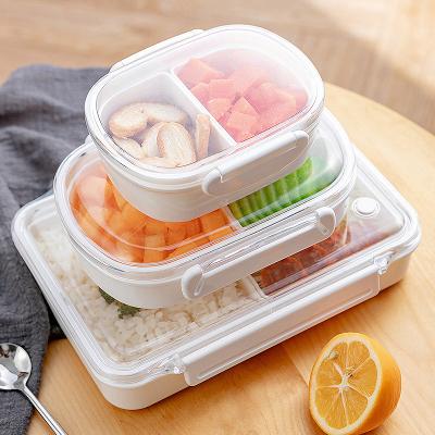 China Custom Viable Plastic 3 Compartments Factory Leakproof Food Bowl Set For Kids Food Bowl Gift Set for sale