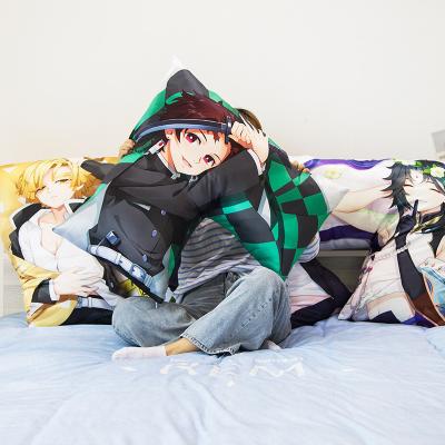 China Viable Custom Printed Irregular Shaped Fabrics Made Pillow Cases Cushion Cover Anime Pillow for sale