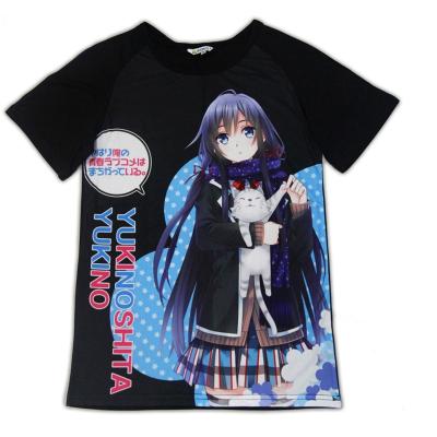 China QUICK DRY Popular Summer Round Neck Plus Size Anime Men's Custom T Shirts Casual Graphics Link Dye Printing Short T Shirt for sale