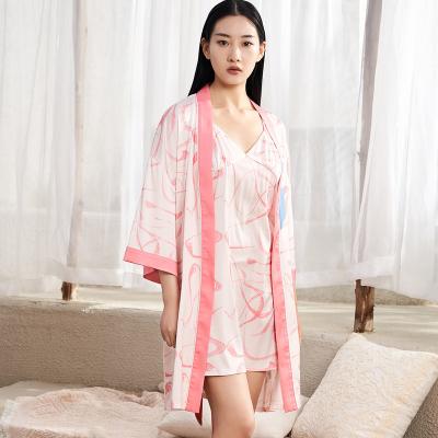 China Amazon Hot Selling Breathable Printed Nightgowns Fashionable Home Pajamas Women's Nightgowns Sexy Wear Nightgown for sale