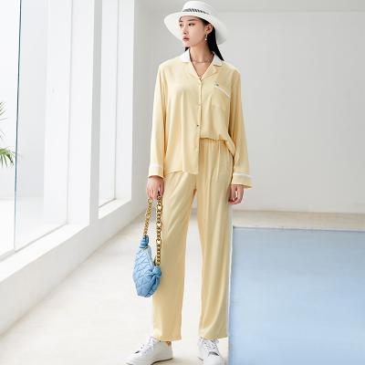 China Breathable silk like pajamas for women luxury long 100% pure full body ice silk pajamas for sale