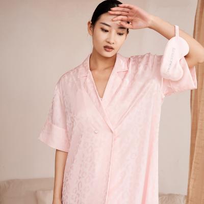 China Breathable Hot Sale Summer Suspenders Skirt Coat Loose Soft Long Robe Homewear Long Sleeve Pajamas With Eye Mask for sale