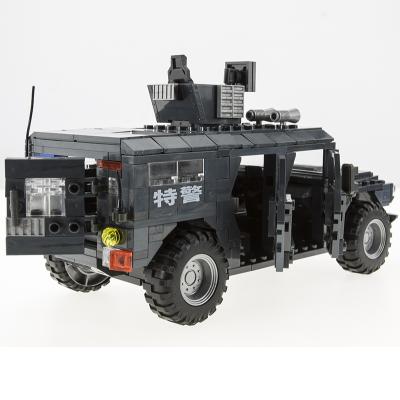 China Building Toy Military BANG Tanks HIT Offroad Military Armed Humveff Vehicle Set Building Blocks Children's Toy for sale