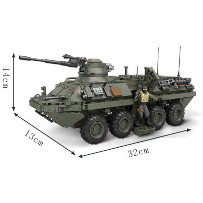 China Toy China Wholesale Trek Tyrannosaurus military puzzle building armored vehicle model soldier building block for sale