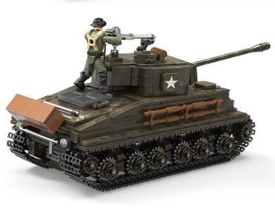 China Building Toy Sherman M4 Medium US Military Model Block For Boy Gift Bulding for sale