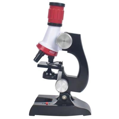 China Early Education Kids Science Education Microscope Beginner Toys LED Magnification 100X, 400x, and 1200x Kit for sale