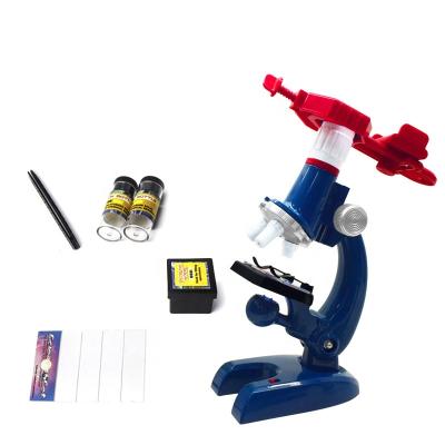 China Children Early Junior Microscope Set Educational Microscope Kit Science Lab Set Education Toy Gifts IQ Toys Kids Microscope With LED for sale