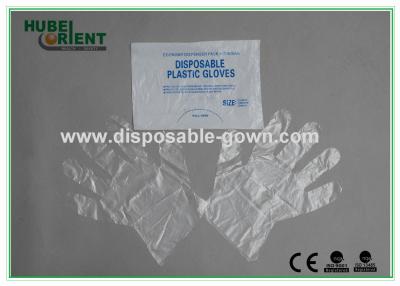 China Guantes de LDPE transparentes desechables a prueba de resbalones y a prueba de agua para hospitales en venta