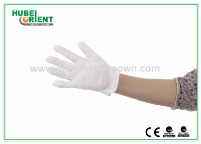 China Guantes electrostáticos de nylon de color blanco con puntos de PVC en venta