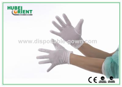 China Guantes de nylon desechables OEM para la sala limpia 40D de color blanco en venta