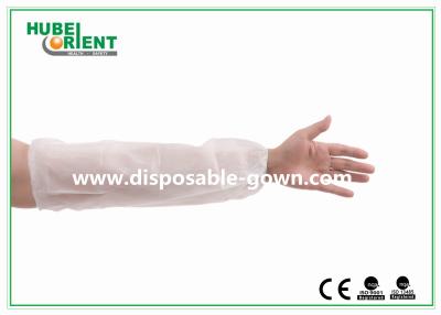 China Polypropylene White Disposable Arm Sleeves Comfortable Oil-Proof for food industry for sale