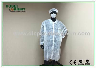 China Approvado pelo CE MDR Couro de laboratório de utilização única SMS/Tyvek/MP/PP Com fecho Velcros Uso de laboratório Couro de laboratório antibacteriano à venda