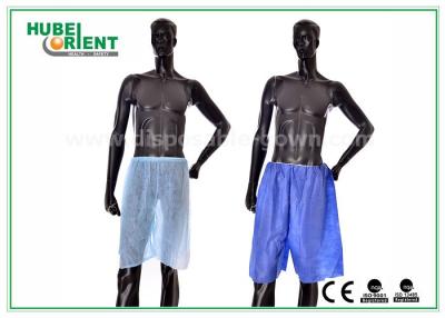 China Blue Non Woven Men Silk Boxer Shorts For Spa Massage / Hair Saloon , Free Sample for sale