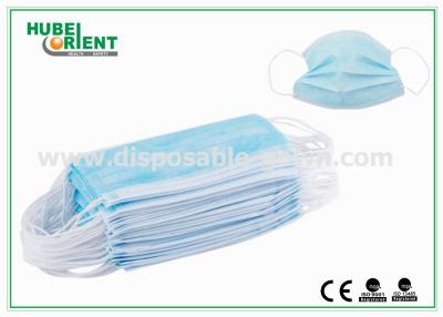 China Blue Medical 3 Ply Face Mask / Máscara facial con lazo en las orejas desechable para uso higiénico en venta