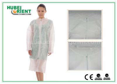 China Unisex MP / SMS / PP / Tyvek casaco de laboratório de uso único com fecho de zíper à venda