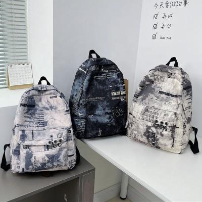 China Large Capacity Waterproof Women Shoulder Bag Colorful Graffiti Backpack Femme Travel Graffiti School Bag Fashionable For Teenager for sale