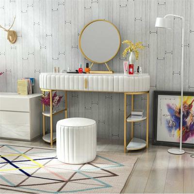 China \Professional manufacture of exquisite light luxury bedroom mirror single dressing table for sale