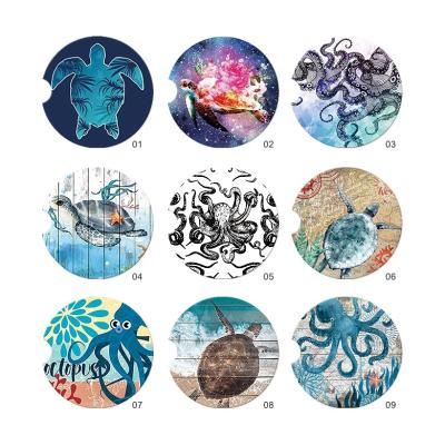 China 2021 Ceramic Mats Sublimation Car Water Absorbent Coaster Viable Series Mug for sale