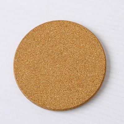 China Large Viable Newcomer Design Quality Absorbent Drinks Cork Coaster Blank Coaster Set Round White Cork Coaster for sale