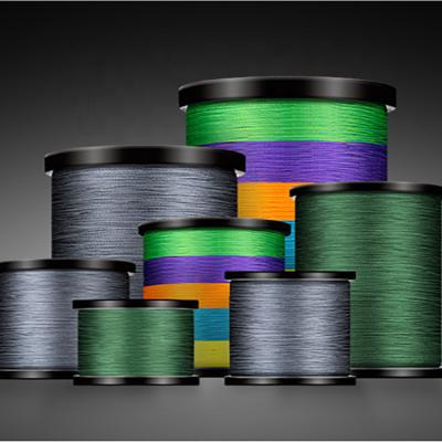 China Made of Braided Line Fish Fishing Line Ultra High Quality PE 8 Monochromatic Wick Braided Line 1000m Rock White Ocean Beach Box Paper Boat Yellow Green Dark Color for sale