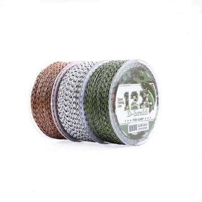 China Strongly Imitating Plankton In The Water Strands D-Braid 12 100 Meters Camouflage Braided Line PE Fish Carp Fishing Line Weave Strong Resistance for sale