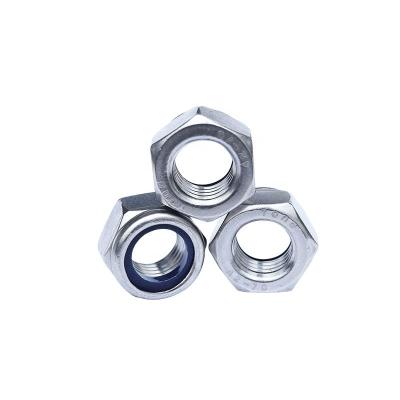 China General Industry DIN985 Stainless Steel Security Round Lock Ring Nut / Nylon Insert Locknut Galvanized for sale