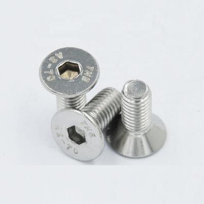 China M2/3/4/5 DIN7991 304 Flat Head Flat Head Hex Stainless Steel /socket Head Anti-theft Screw for sale