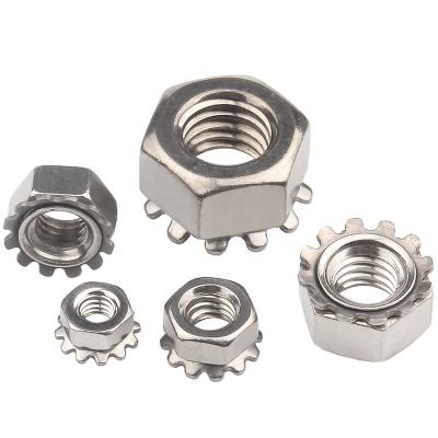 China General Industry Professional Production CNC Machining Swivel Hex K Tooth Lock Nut for sale