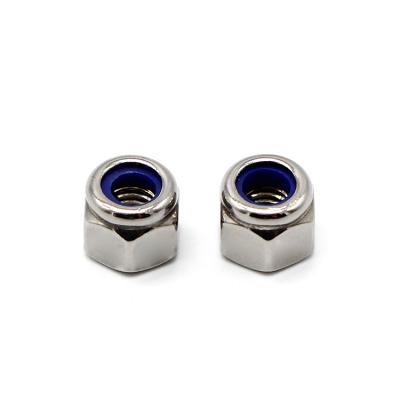 China DIN982 / 889 General Industry Anti - Lock Self Locking 304 Stainless Steel Nylon Hex Nut for sale