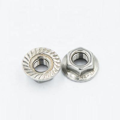 China Heavy Industry DIN6923 M3-M16 Anti Theft Anti Theft Hex Lock Nut Stainless Steel Tooth 316 Anti-Slip Strap Flange Face Lock Nut for sale