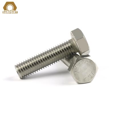 China Stainless steel china screw bolt ss304 ss316 stainless hex bolts a2 70 ss din 933 for sale