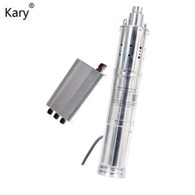 China Kary 24v submersible lift 20m dc 2000l/h well submersible solar water pumps with extra controller 3FLD3-20-24-220 for sale