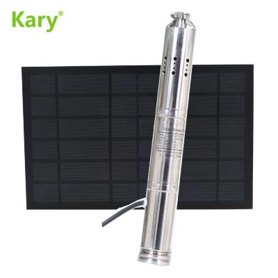 China Kary submersible lift 20m 12v 2000l/h 1 inch outlet DC submersible irrigation solar water pump S122T-20 for sale