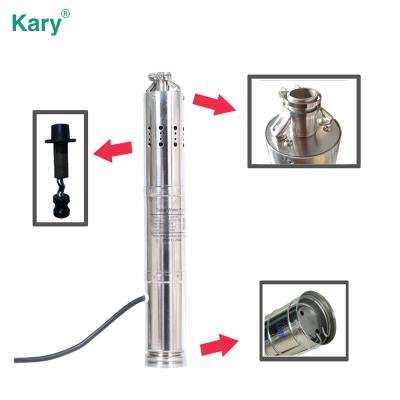 China Kary submersible 2 in. Diameter 9GPM 24 Volt DC Smart Brushless Submersible Solar Water Pumps For Deep Well for sale