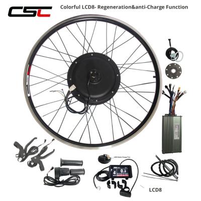 China 48V 1000W Regenerative eBIKE Bicycle Motor Electric Bike Conversion Kit Front Rear Wheel Motor Color LCD 8 with USB Port 20