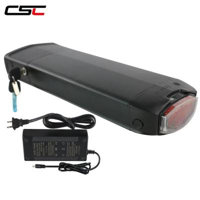 China Electric Bike 36V 13Ah Rear Rack Lithium Battery For Bafang BBS01 BBS02 eBike Battery + Double Layer Rack for sale