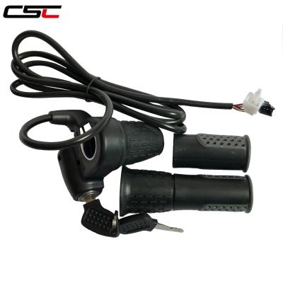 China CSC WUXING Electric Bike Twist Half Throttle 24/36/48/60/72V With Electric Lock RMUV200 for sale