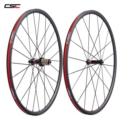 China Toray T800 Carbon Fiber CSC Pull Straight Carbon Wheels 24mm 23mm Width Anvil Road Bike Carbon Wheelset With Novatec AS511SB FS522SB Hub for sale