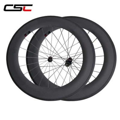 China Toray T800 Carbon Fiber CSC 88mm Pro TT Road Bike Carbon Wheels DT 240S DT Sapim CX Ray Spokes Hub Time Anvil for sale