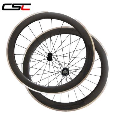 China Carbon CSC 23mm Width 60mm Anvil China Alloy Bicyle Wheels With Aluminum Brake Track for sale