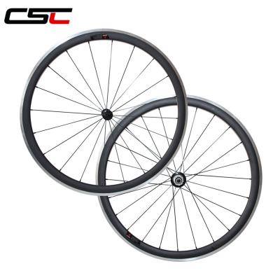 China Carbon 700C 38mm Anvil 23mm Width Carbon Road Aluminum Braking Outdoor Bicycle Wheels for sale