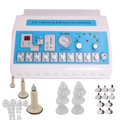 China Multi Functional 2 in1 Multi Functional Face Lift Body Slimming and Breast Enlargement Butt Spa Salon Body Lift Home Cellulite Slimming Machine for sale