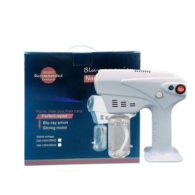 China Dye Removal Moisturizing Sprayer Gun Hair Hood Steamer Spa Moisture Nano Spray Gun With Battery for sale