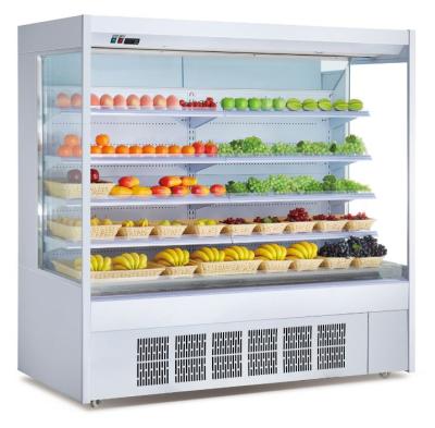 China Single-temperature Hot Selling Commercial Supermarket Refrigerator Freezer Vegetable Open Display Showcase For Supermarket for sale