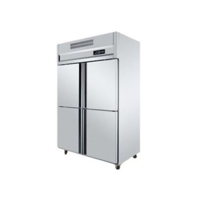 China Double-temperature Commercial Small Two Three 3 Door Kitchen Refrigerator And Freezer For Deli Drinks for sale