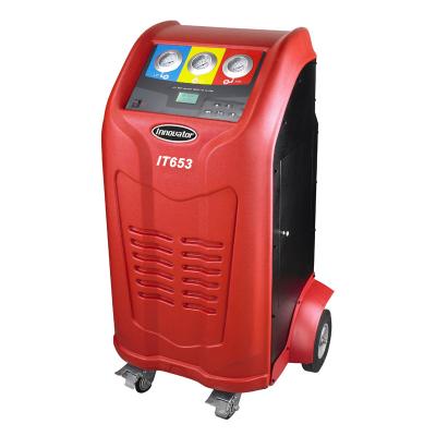 China Hotels Heavy Duty Automotive Refrigerant Recovery Machine Car A/C Refrigerant Recovery Recycling Machine IT653 With CE for sale