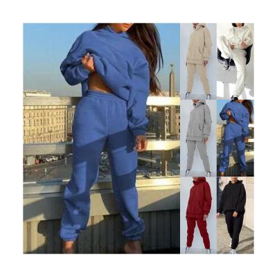 China Wholesale Hot Fashion Long Sleeve Anti-pilling Suits Women Sweatsuit Oversized Two Piece Set for sale